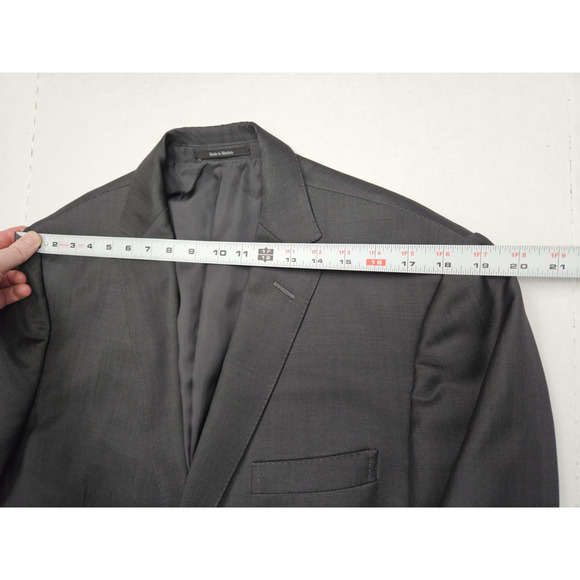 Z Zegna Blazer Men's 44L Mohair Wool Blend 2 Button Black Double vented Wedding - Picture 4 of 8